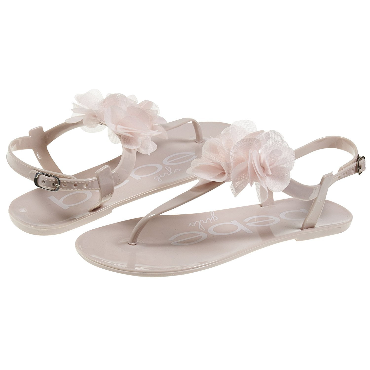 bebe bebe Fashion Jelly Thong Slingback Flat Flip Flop Sandal Shoes