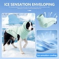 thumbnail image 5 of Amztom Ice Sensation Dog T-Shirt, UPF 50+ Sun Protection Cooling Vest for Summer, High Elastic with Adjustable Buckle & Hind Leg Strap, Reflective, Blue, XL, 5 of 7