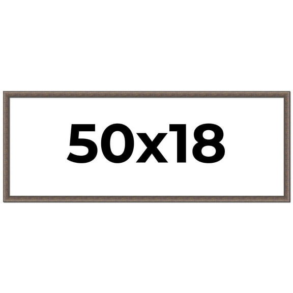 50x18 Frame Silver Real Wood Picture Frame Width 1.25 Inches | Interior Frame Depth 0.5 Inches |