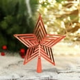 thumbnail image 4 of Cinvoph Christmas Star Tree Topper Christmas Decorative Holiday Treetop Shatterproof Star Ornament for Holiday Christmas Tree Decoration 7" Red, 4 of 8