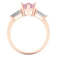 thumbnail image 4 of 2.5 ct Pear Cut Simulated Pink Diamond Three-Stone Engagement Ring for Women in 18K Rose Gold, 4 of 5