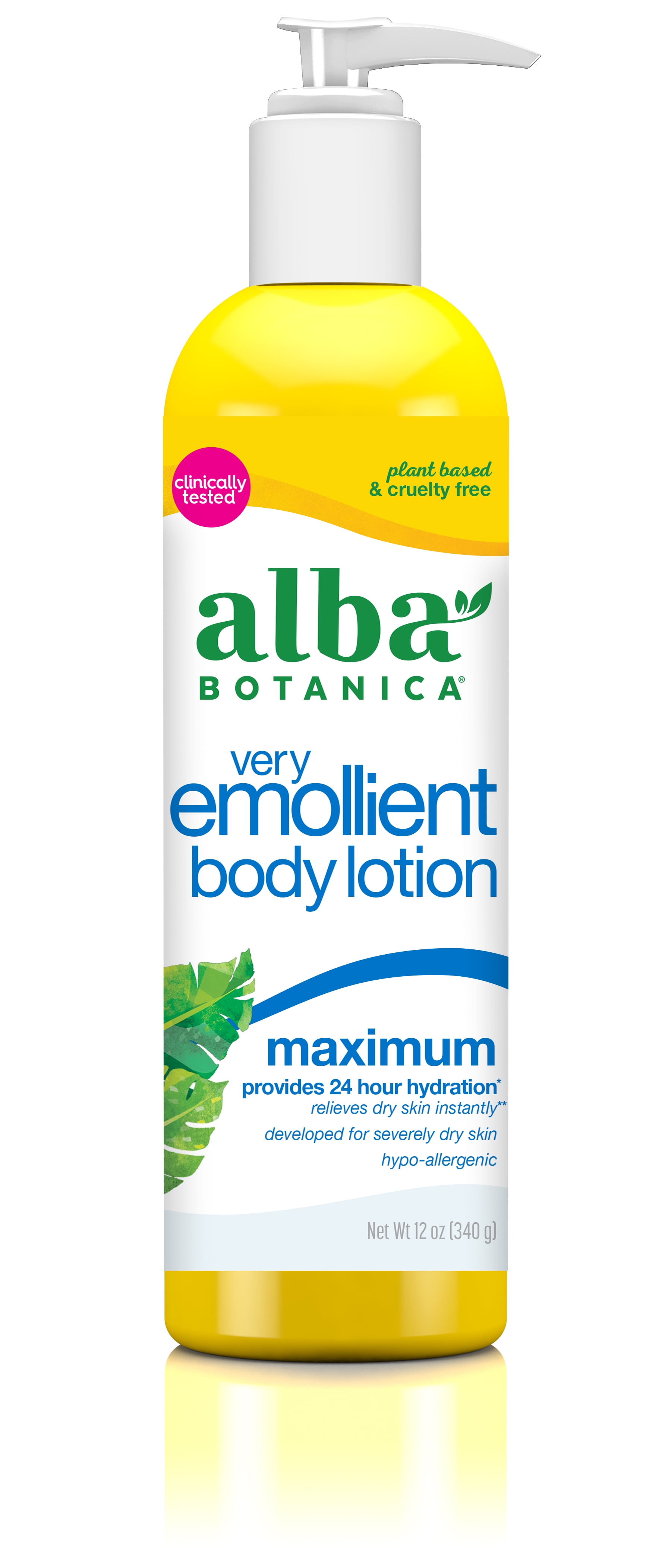 Alba Botanica Very Emollient Body Lotion, Maximum, 12 Oz.