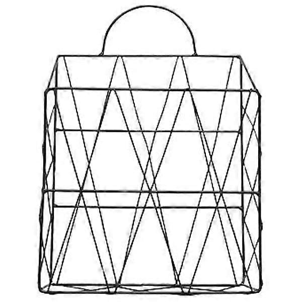 Magazine Holder Hanging Wall Mounted Newspaper Rack Magazine Book Document File Organizer Basket Metal