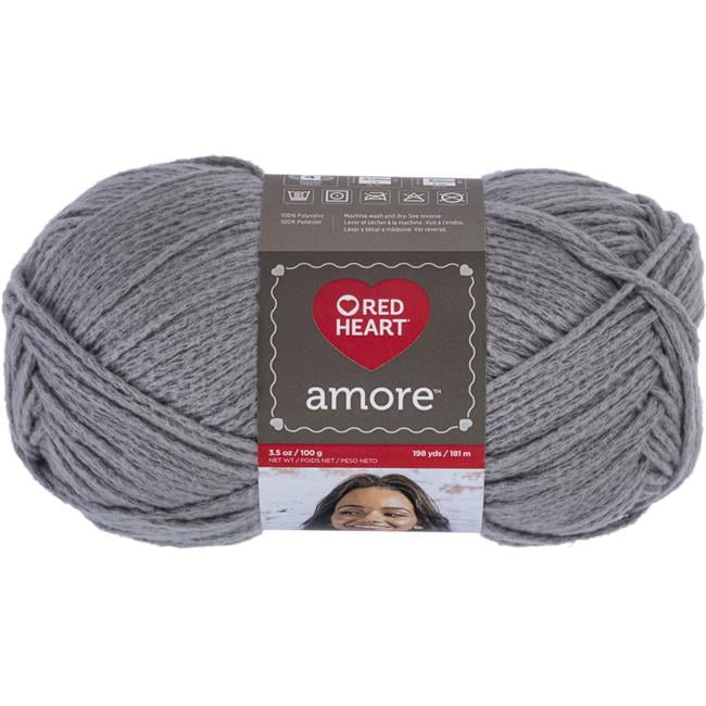 Red Heart Amore Medium 100 Polyester Earl Gray Yarn, 198 yd