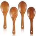 thumbnail image 1 of cucharas de madera de 21,5 cm, cuchara de madera para cocinar arroz, 1 of 5