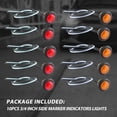 thumbnail image 6 of LINLIN 3/4" Round LED Front Rear Side Marker Indicators Light Waterproof Bullet Clearance Marker Light 12V for Car Truck, 6 of 7