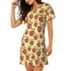 thumbnail image 2 of Fotbe Apple Bata de Dormir para Mujer con Estampado, Camisón de Algodón de Manga Corta, Ropa de Dormir Casual, 2 of 6