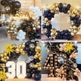 thumbnail image 4 of Negro y Oro Globos Guirnalda Arco Kit, Negro Oro Confeti Estrella Globos de Graduación Clase Decoraciones Fiesta de Cumpleaños Jubilación Prom Masquerade Decoraciones Aniversario, 4 of 4