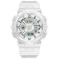 Fashion waterproof sports watch transparent strap digital couple watch Women