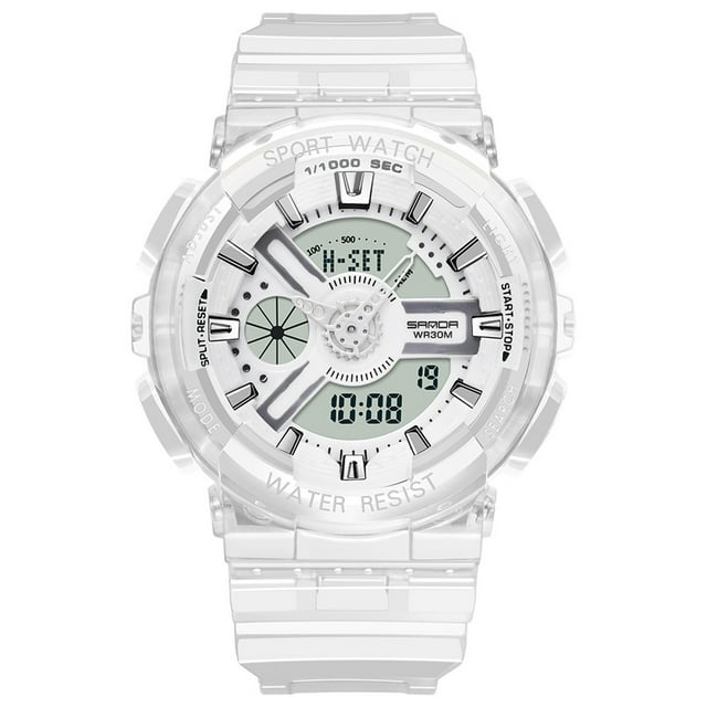 Reloj deportivo para hombre, relojes para hombre, reloj deportivo de moda, correa transparente, reloj digital para parejas, reloj electrónico para mujer