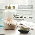 thumbnail image 3 of SKYPLUS LIVING 20" 1-Light Modern Gold Table Lamp with Clear Glass and White Linen Shade, 3 of 10