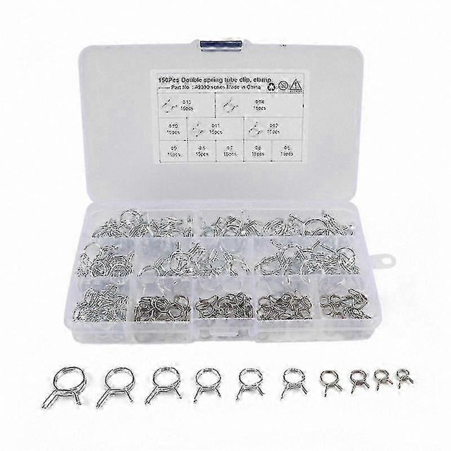150-Piece Stainless Steel Hose Clamps for Fuel Line and Fastening Applications