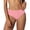 Pink, variant on Women Bikini Bottoms Solid Color Tummy Control High Waisted Swimsuit Ruched Scrunch Swim Bottom Blue XXL