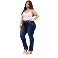 thumbnail image 3 of Jack David Womens Plus Size High Waisted BLACK/BLUE Stretch Skinny DENIM JEANS PANTS, 3 of 9
