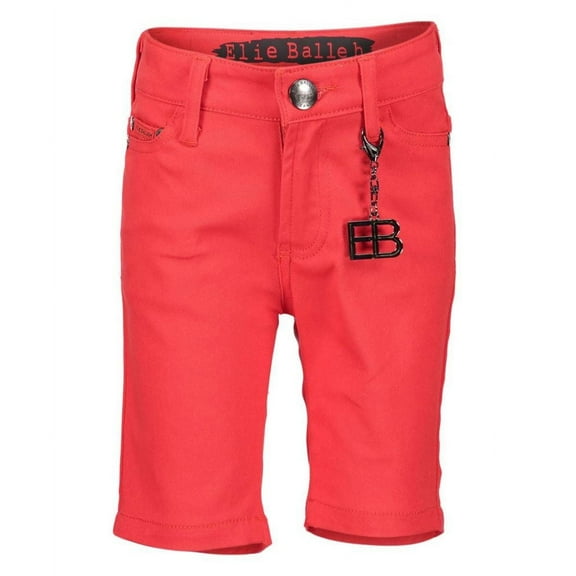 Elie Balleh Boy's Red Twill Short Pants