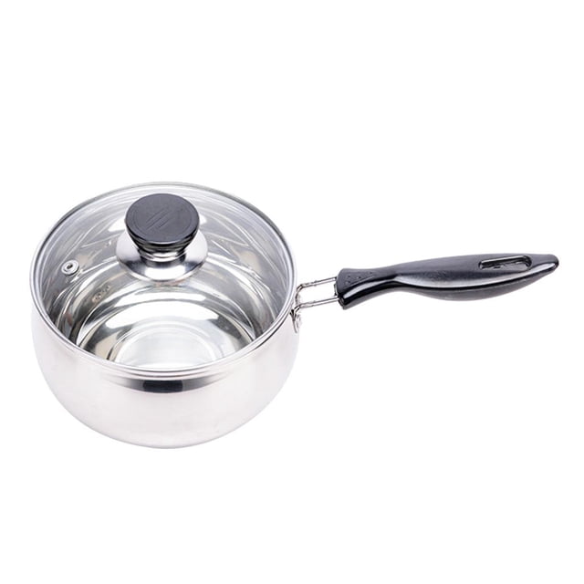 Bandeja de leche de acero inoxidable Ol de material acero Inoxidable con Tapa, Ol Hirviendo, Gachas de , 18 cm Fanmusic Bandeja de leche de acero inoxidable