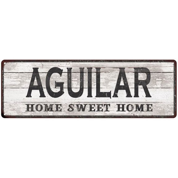 AGUILAR Home Sweet Home Country Look 6x18 Metal Sign 106180045665