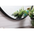 thumbnail image 5 of Metal frame round mirror with decorative hook 39 inch in Black, 5 of 5