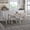 White Wash, variant on ACTU Modern 4-Piece Rectangular Wood Dining Table Set with Upholstered Ladder Back Chairs, White Washed