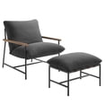 thumbnail image 6 of Raya Lounge Chair and Ottoman in Charcoal, 6 of 9