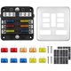 thumbnail image 1 of Caja de fusibles de 6 vías 12v 32V 100A portafusibles con 10 fusibles 6 indicadores LED cubierta protectora + 2 uds pegatinas de coche esquí esquí Gafas de esquí, 1 of 5