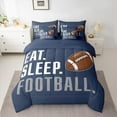 thumbnail image 2 of jejeloiu Football Game 7-Piece Twin Bedding Sets,American Rugby Bedding Comforter Set For Boys Teens Reversible, 2 of 8