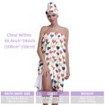 thumbnail image 4 of Colevkie Women 2 Pieces Bath Wrap Set Bath Skirt and Shower Cap Quick Drying Adjustable Soft Shower Skirt Beach Towel Absorbent for Bathroom Sauna Spa Printed Heart Balloon Pattern, 4 of 8