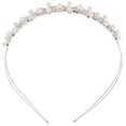 thumbnail image 1 of KAKOWELY Pasadores/Diadema/Pinza para el pelo/Lazo para el pelo de novia con decoración de perlas de estrás (plateados), 1 of 4