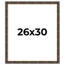 26x30 Frame Gold Real Wood Picture Frame Width 1.5 inches | Interior Frame Depth 0.5 inches |