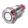 thumbnail image 3 of New Red Blue Green Yellow White ON/OFF Push Metal Button Switch 12mm LED Momentary/Latching WHITE 3-9V LATCHING, 3 of 8