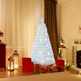 thumbnail image 1 of Costway 5 FT Artificial Xmas Tree with 170 PET Branch Tips 24 Colorful Snowflake LED Lights, 1 of 10