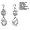 thumbnail image 7 of Lifetechs 6 Pair Women Hanging Earrings Sparkling Cubic Zirconia Geometric Luxury Lightweight Bride Wedding Prom Party Dangle Earrings Lady Ear Jewelry, 7 of 7