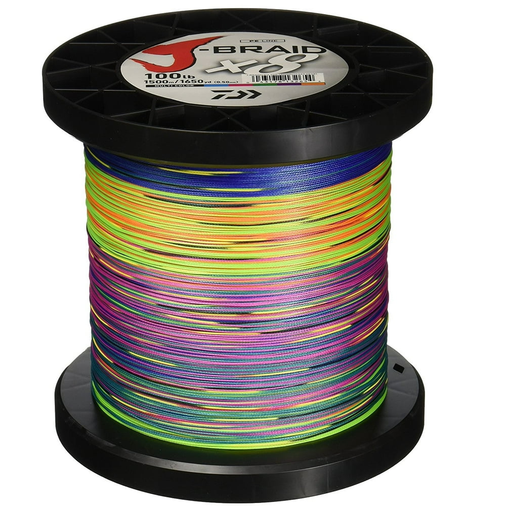 Daiwa JBraid X8 Bulk Spool 1500M MultiColor 30 lb. Test