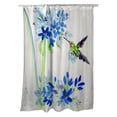 thumbnail image 1 of Betsy Drake SH808 70 x 72 Po. Colibri et Rideau de Douche Fleurs Bleues, 1 of 1