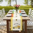 thumbnail image 4 of Table Runners 72 Inches Long Dress Scarves, Yellow Truck Farmhouse Kitchen/Dining Table Runner, Coffee Tablerunners, Spring Bees Daisy Car Star Buffalo Plaid Lines 18x72 Inch, 4 of 9