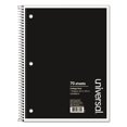 thumbnail image 1 of Universal 66610 1 Sub. Cuaderno Encuadernado Con Alambre, Regla Universitaria De 10 1/2 X 8, 70 Hojas, Cubierta Negra, 1 of 1