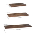 thumbnail image 4 of Davee Set of 3 Modern and Contemporary Antique Walnut Floating Shelf, 4 of 4