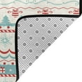 thumbnail image 4 of YFYANG 36"x24" Non-Slip Flannel Carpet Doormat, Living Room Bedroom Office Decorative Area Rugs, Indoor Vintage Christmas Snowflake Stripes Floor Mats, 4 of 7