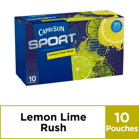 Capri Sun Sport Lemon Lime Rush Flavored Water Beverage, 10 ct - Pouches, 60.0 fl oz (Best Capri Sun Flavor)