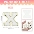 thumbnail image 2 of Uxcell Chenille Letter Patches 2 Pcs Letter X Iron on Patches Repair Sew on Appliques Glitters Edge White 2.2", 2 of 7