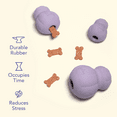 thumbnail image 3 of Oodles Durable Rubber Purple Fillable Interactive Dog Treater, Large, 3 of 11