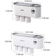 thumbnail image 5 of Dispensador automático de pasta de dientes, kit exprimidor montado en la pared con soporte para cepillos de dientes, 4 ranuras para cepillos de dientes, organizador multifunción para cepillos de dient, 5 of 5