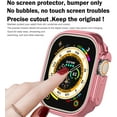 thumbnail image 2 of for Apple Watch Case Ultra 49mm Series 8 Soft Flexible TPU Thin Lightweight Protective Bumper for iWatch [No Screen] - Plating Pink, 2 of 5