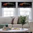 thumbnail image 5 of LALILO Kitchen Curtain Valance Autumn Trees Leaves Rocks Rod Pocket Window Curtain 52"x 18" Set of 2, 5 of 7