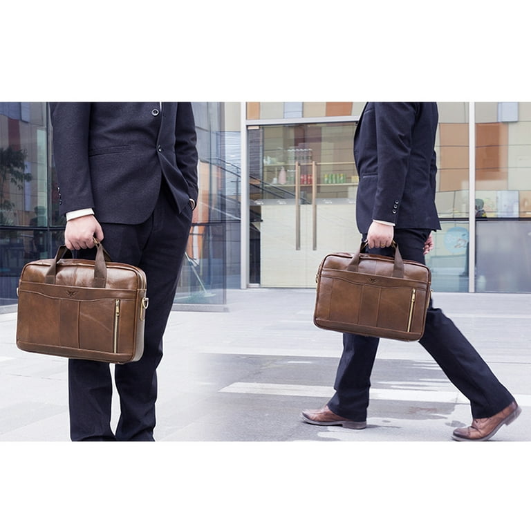 WESTAL bag men's genuine leather men's briefcase laptop bag leather office  bags for men's documents bussiness briefcase handbag