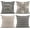 Grey Home, variant on Set of 4 Throw Pillow Covers Modern Abstract Geometry Black White and Grey Words Sweet Floral Arrow Decorative Pillow Cases Home Decor Standard Square 18x18 Inches Pillowcases