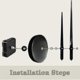 thumbnail image 4 of Large Clock Hands And Mechanism Modern Black Long Hands Wall Clock _fsdxm, 4 of 5