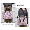 thumbnail image 6 of 16" Laptop Briefcase for Work Travel Laptop Shoulder Bag Carrying Handbag Laptop Case Lavender and Pink Flowers, 6 of 8