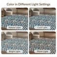 thumbnail image 7 of ODIKA 5'x7' Washable Area Rug Easy Care, Non-Shedding, Pet Friendly, Starfish Coral Seashell Nautical Motifs Striped Marine Mosaic Playful Expressive for Small Living Room, Bedroom, 7 of 7