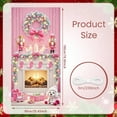 thumbnail image 2 of Pink Christmas Banner Snowman Pattern Winter Backdrop Gift Box Design Gold Stars Holiday Background for Christmas Party Home Decoration Winter Celebration, 2 of 9